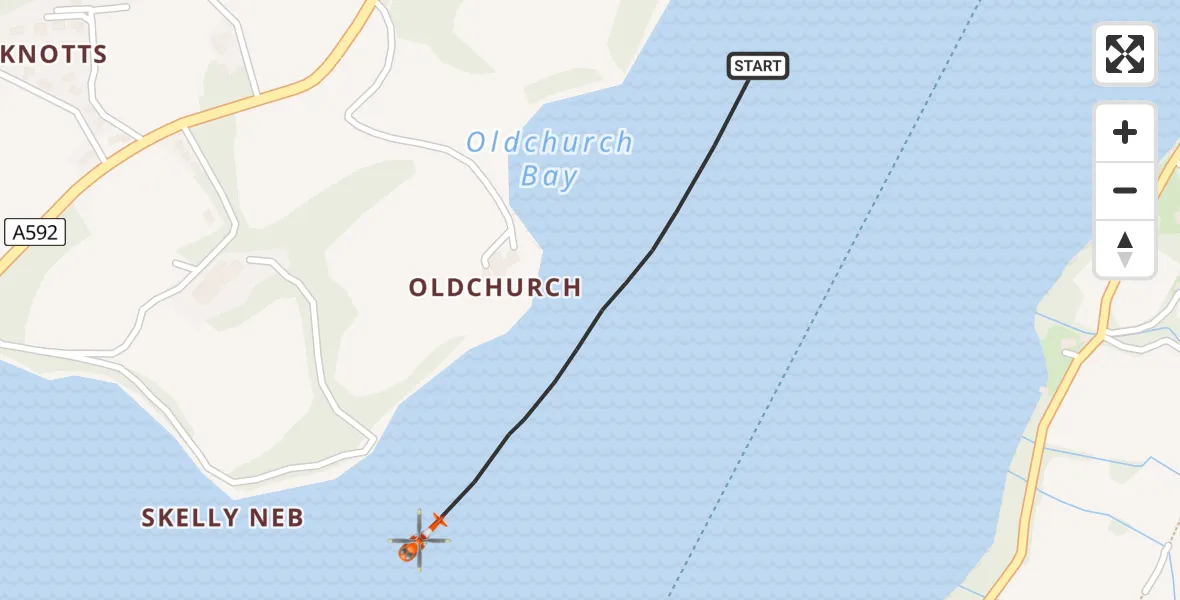 Flight route Coastguard Helicopter Ullswater - Ullswater, 17 May 2026, 11:11