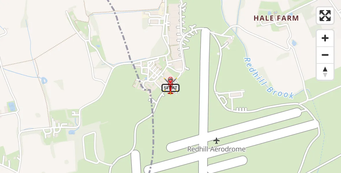 Flight route Air Ambulance Helicopter Redhill Aerodrome - Redhill Aerodrome, 17 May 2026, 11:14
