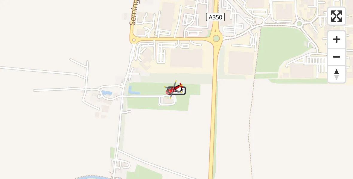 Flight route Air Ambulance Helicopter Wiltshire Air Ambulance - Melksham, 17 May 2026, 14:13