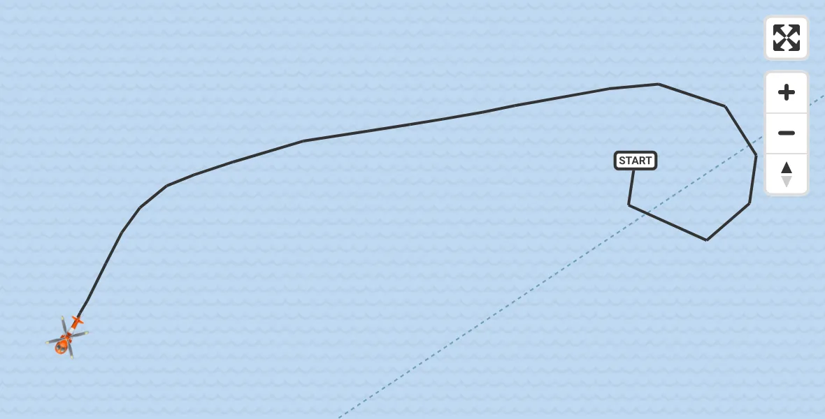 Flight route Coastguard Helicopter North Sea - North Sea, 17 May 2026, 14:15