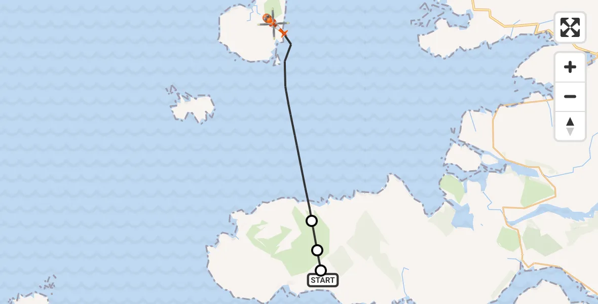 Flight route Coastguard Helicopter Choiremhuilinn - Inner Seas, 17 May 2026, 14:57