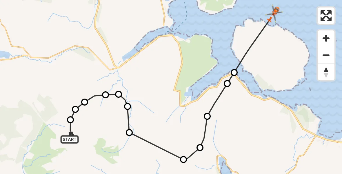 Flight route Coastguard Helicopter Coir' a' Mhadaidh - Inner Seas, 17 May 2026, 15:22