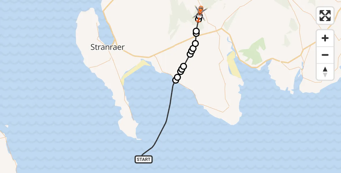 Flight route Coastguard Helicopter Irish Sea - Dumfries and Galloway, 17 May 2026, 20:49