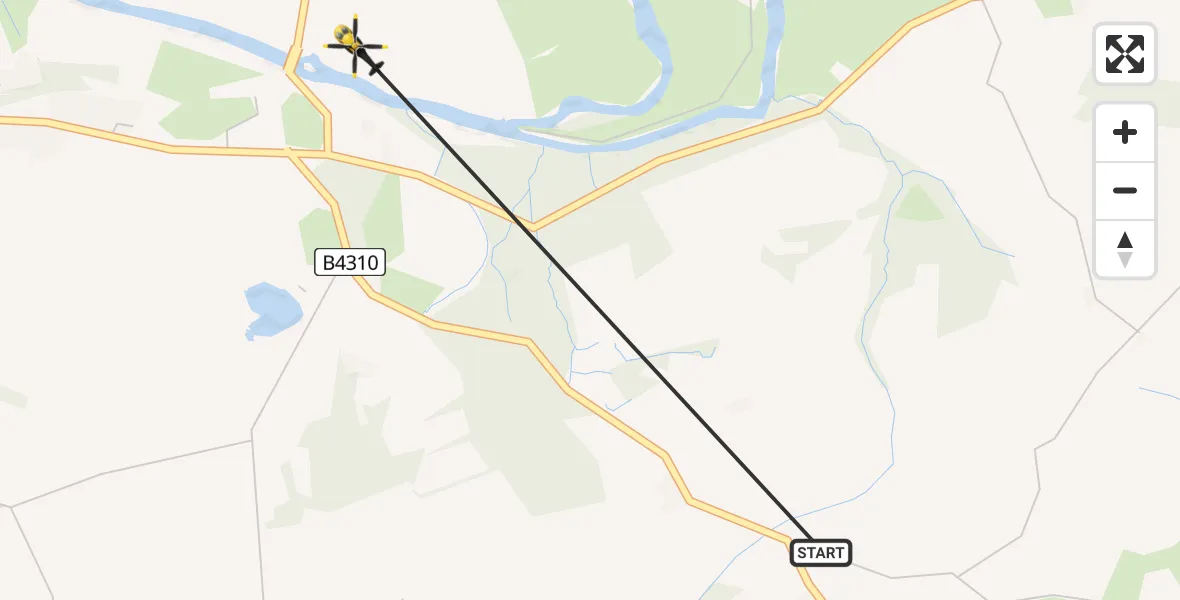 Flight route Police Helicopter Llanarthney - Nantgaredig, 17 May 2026, 23:29