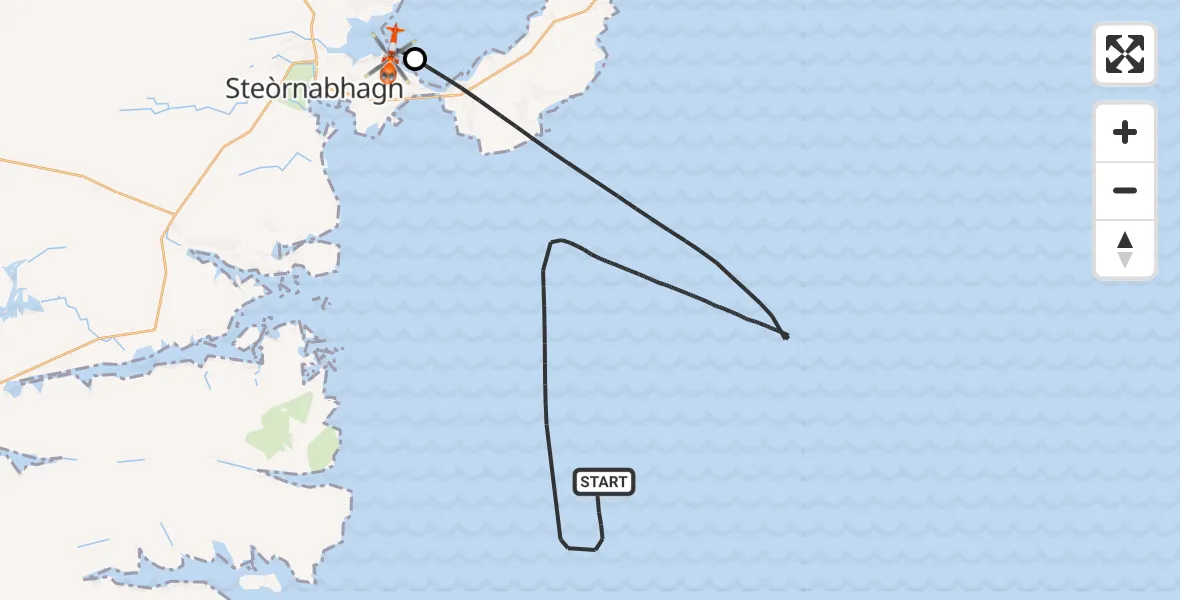 Flight route Coastguard Helicopter Inner Seas - Mealabost, 18 May 2026, 09:51