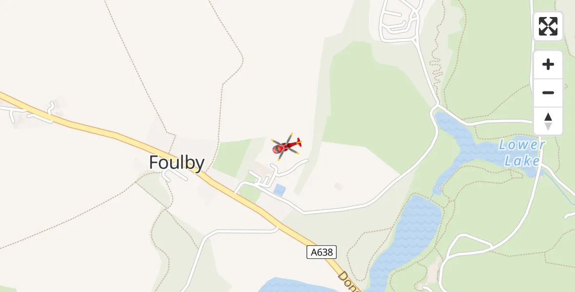 Flight route Air Ambulance Helicopter YAA Nostell Helicopter Port - YAA Nostell Helicopter Port, 18 May 2026, 17:53