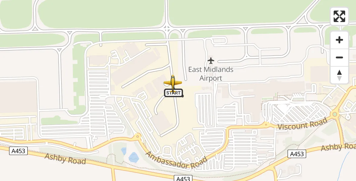 Flight route Police Aircraft East Midlands Airport - East Midlands Airport, 18 May 2026, 18:11
