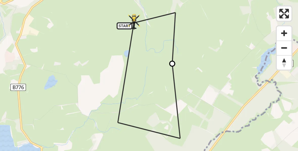 Flight route Police Helicopter Howwood - Renfrewshire, 18 May 2026, 22:31