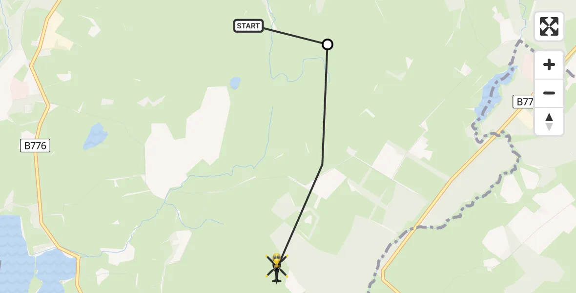 Flight route Police Helicopter Howwood - Renfrewshire, 18 May 2026, 22:34