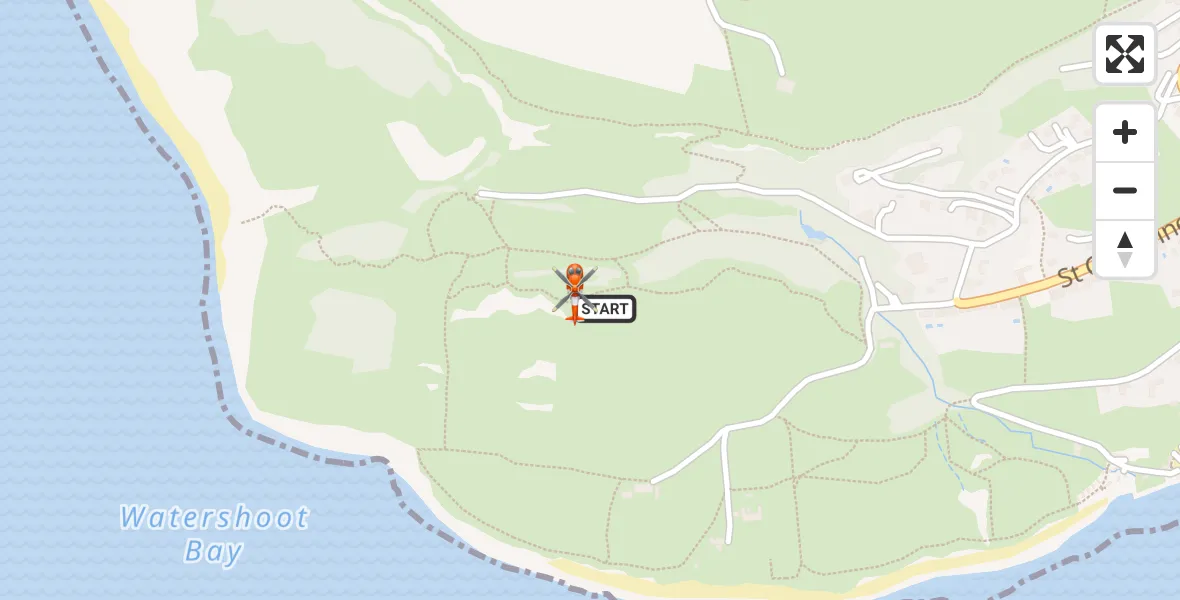 Flight route Coastguard Helicopter Niton - Chale, 19 May 2026, 09:45