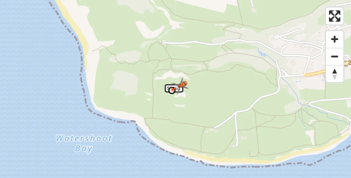 Flight route Coastguard Helicopter Niton - Chale, 19 May 2026, 09:54