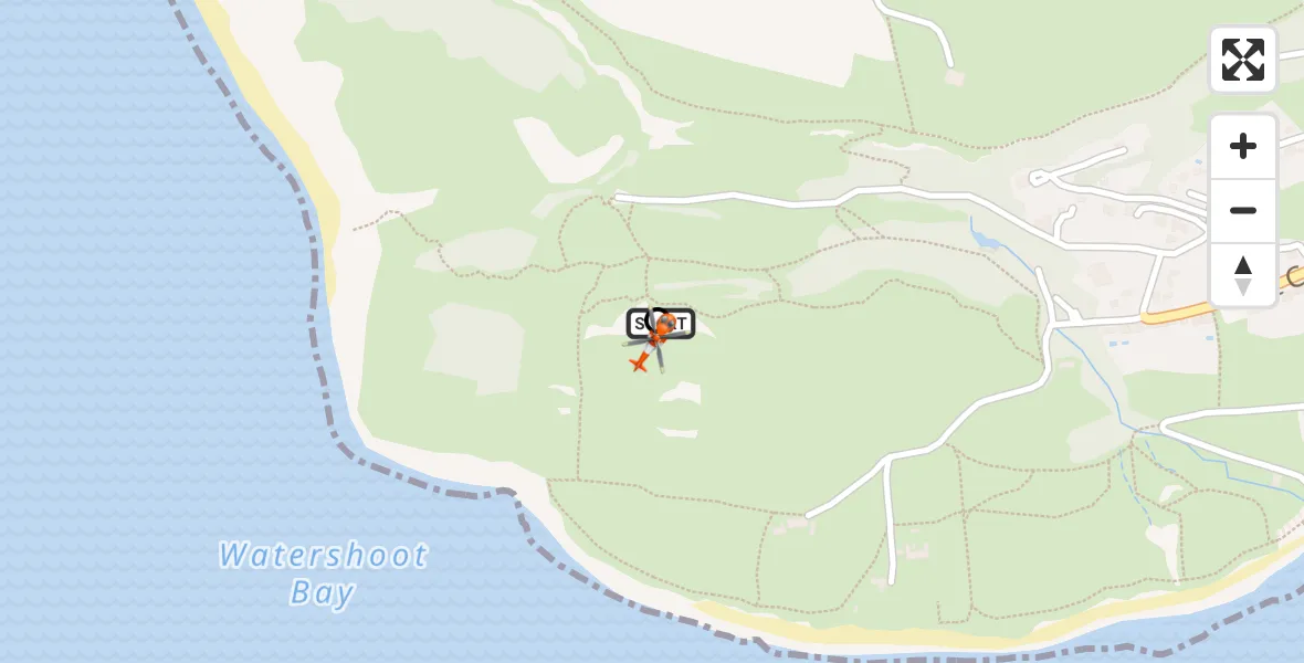 Flight route Coastguard Helicopter Niton - Chale, 19 May 2026, 10:05