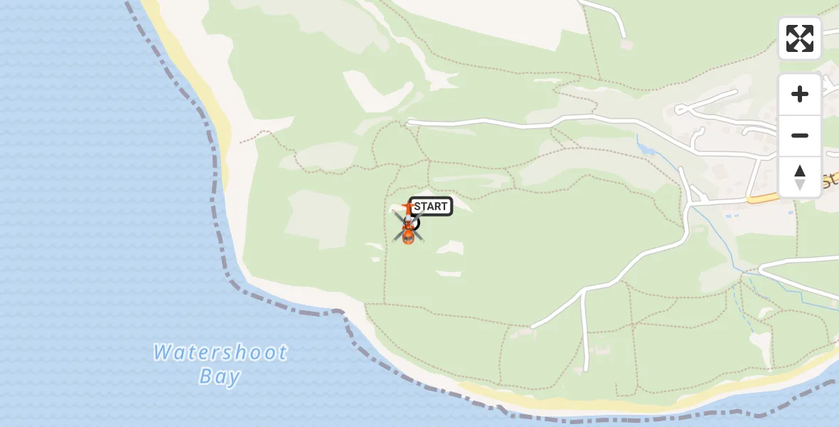 Flight route Coastguard Helicopter Niton - Chale, 19 May 2026, 10:12