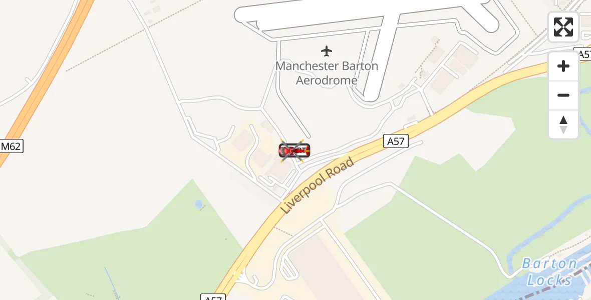 Flight route Air Ambulance Helicopter Manchester Barton Aerodrome - Manchester Barton Aerodrome, 19 May 2026, 10:15