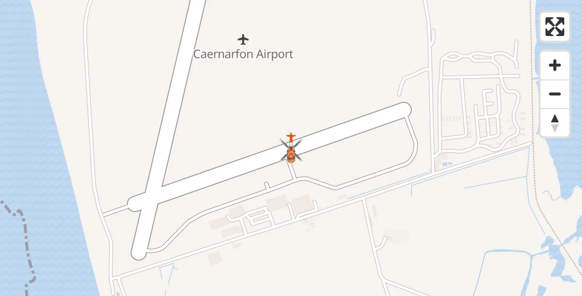 Flight route Coastguard Helicopter Caernarfon Airport - Caernarfon Airport, 19 May 2026, 10:25