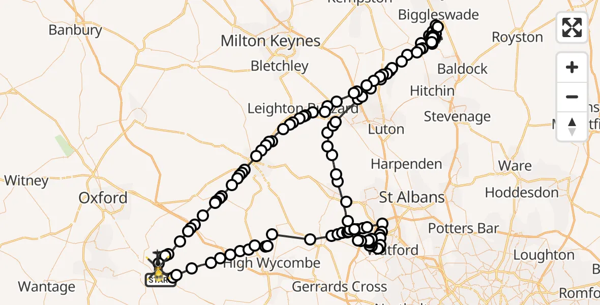 Flight route Police Helicopter Benson - Benson, 19 May 2026, 16:53