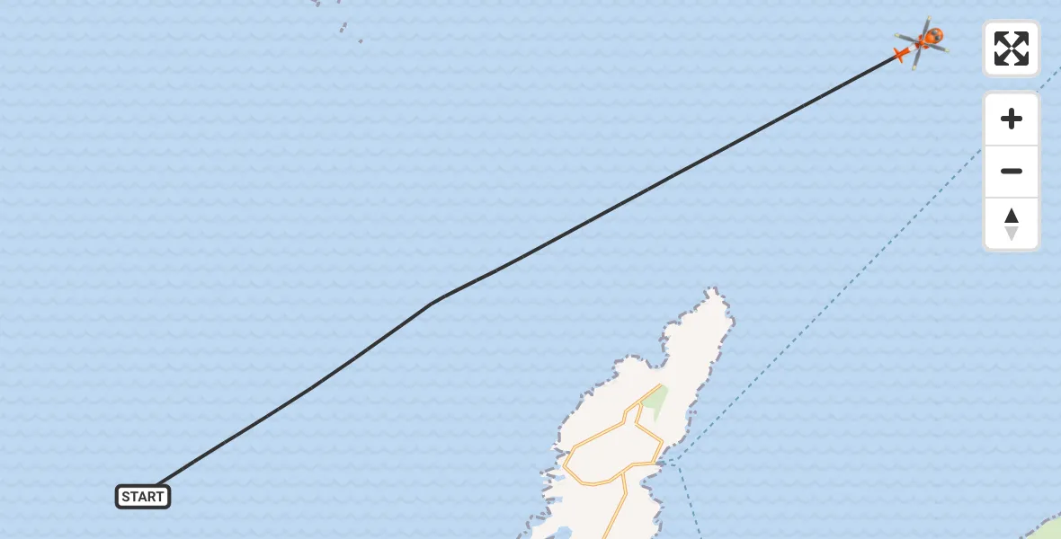 Flight route Coastguard Helicopter Inner Seas - Inner Seas, 19 May 2026, 17:02