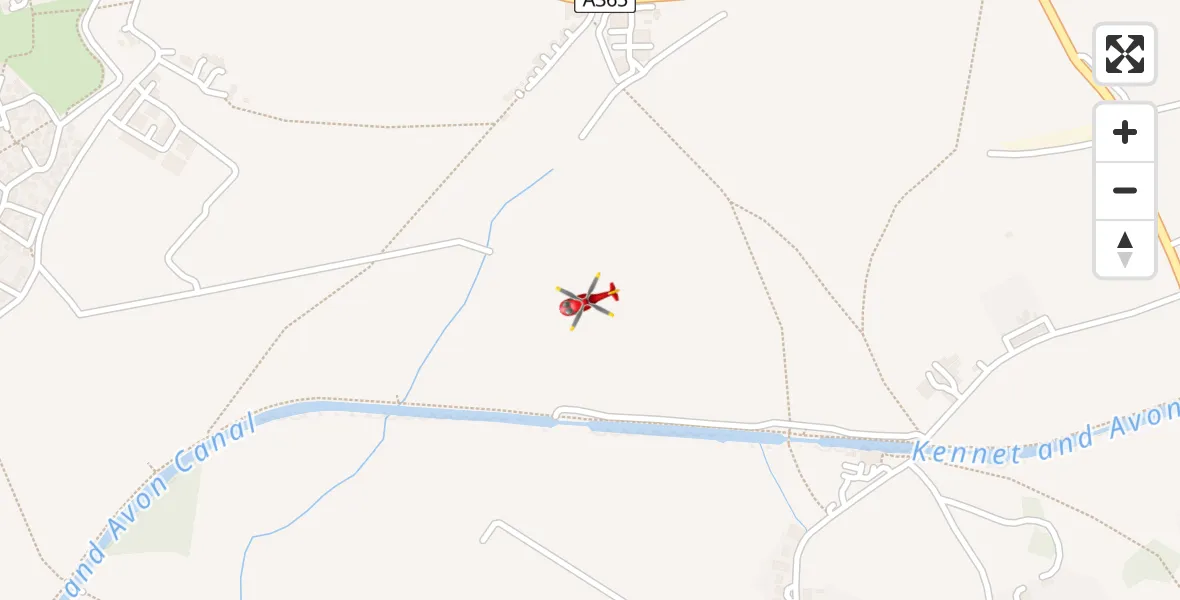Flight route Air Ambulance Helicopter Seend Cleeve - Seend Cleeve, 19 May 2026, 20:39