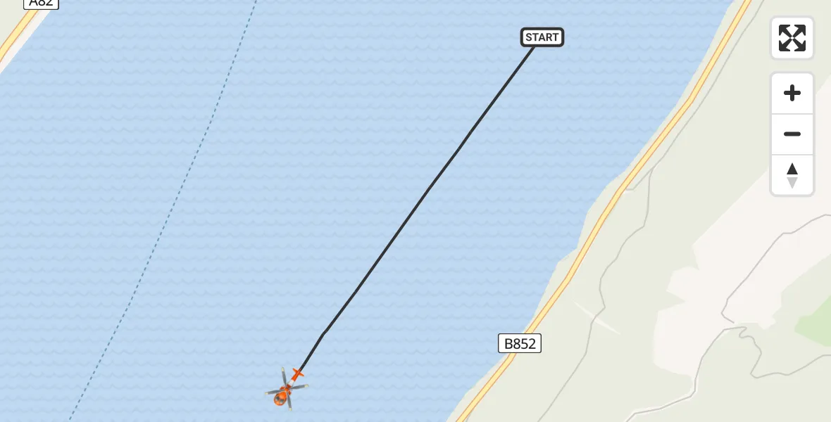 Flight route Coastguard Helicopter Loch Ness - Loch Ness, 20 May 2026, 09:24