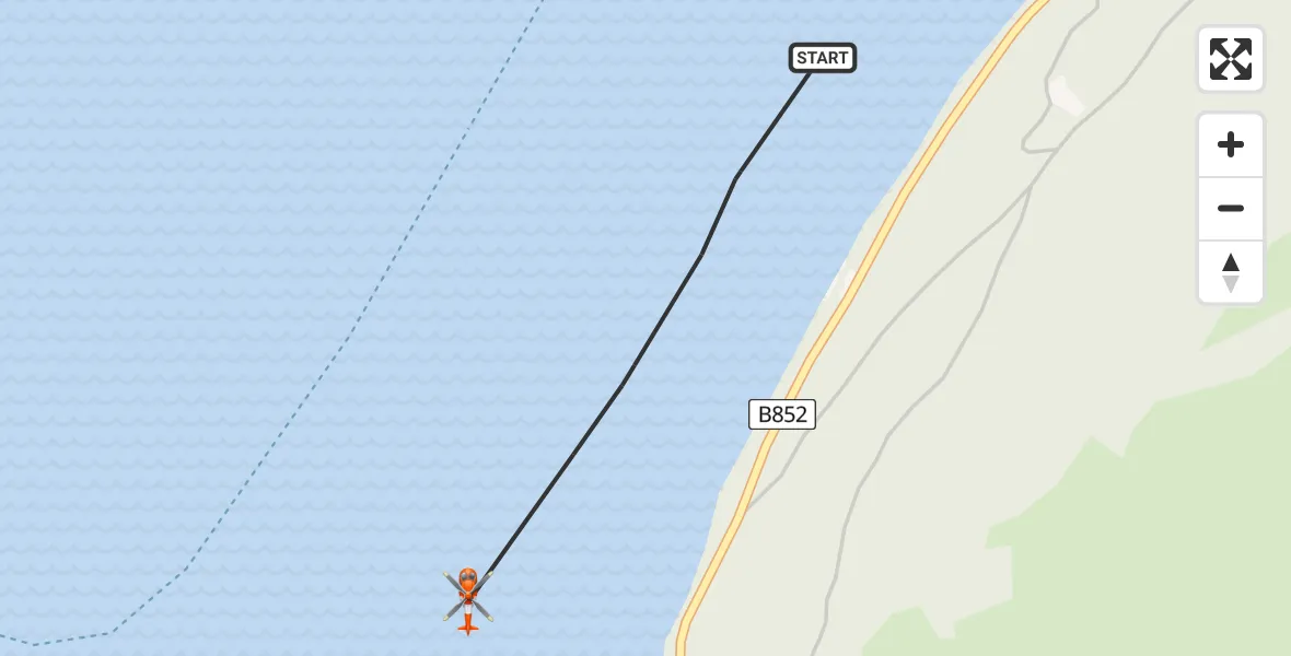 Flight route Coastguard Helicopter Loch Ness - Loch Ness, 20 May 2026, 09:34