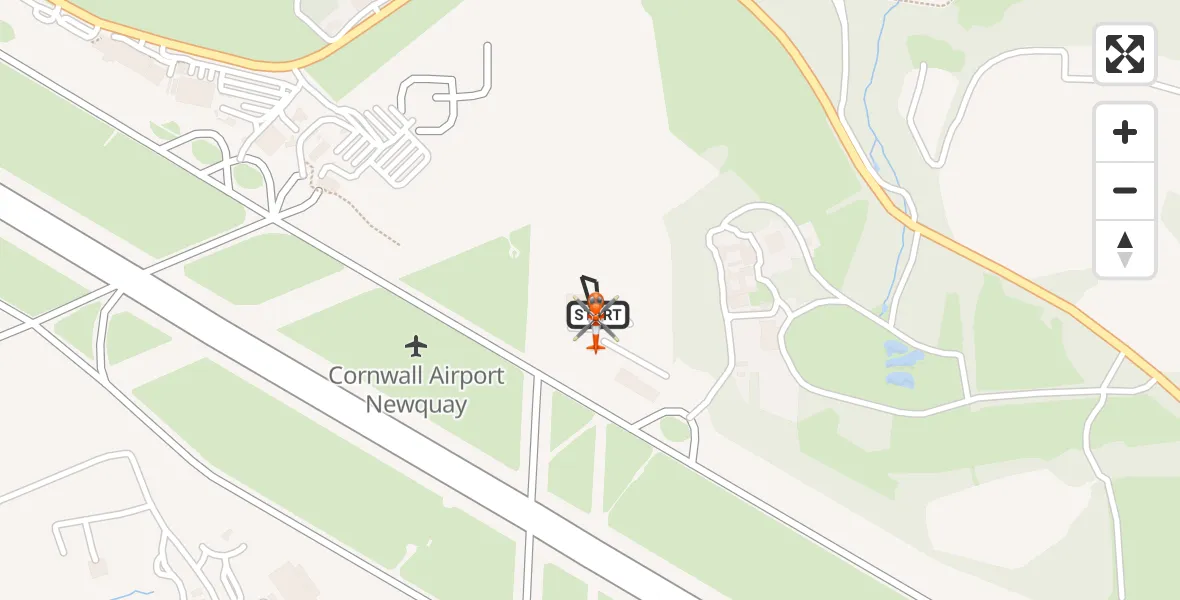 Flight route Coastguard Helicopter Cornwall Airport Newquay - Cornwall Airport Newquay, 20 May 2026, 10:38