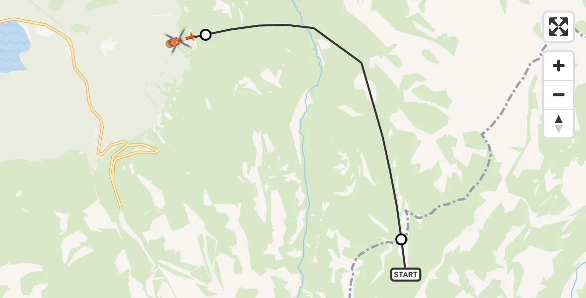 Flight route Coastguard Helicopter Moray - Ryvoan Pass, 20 May 2026, 14:30