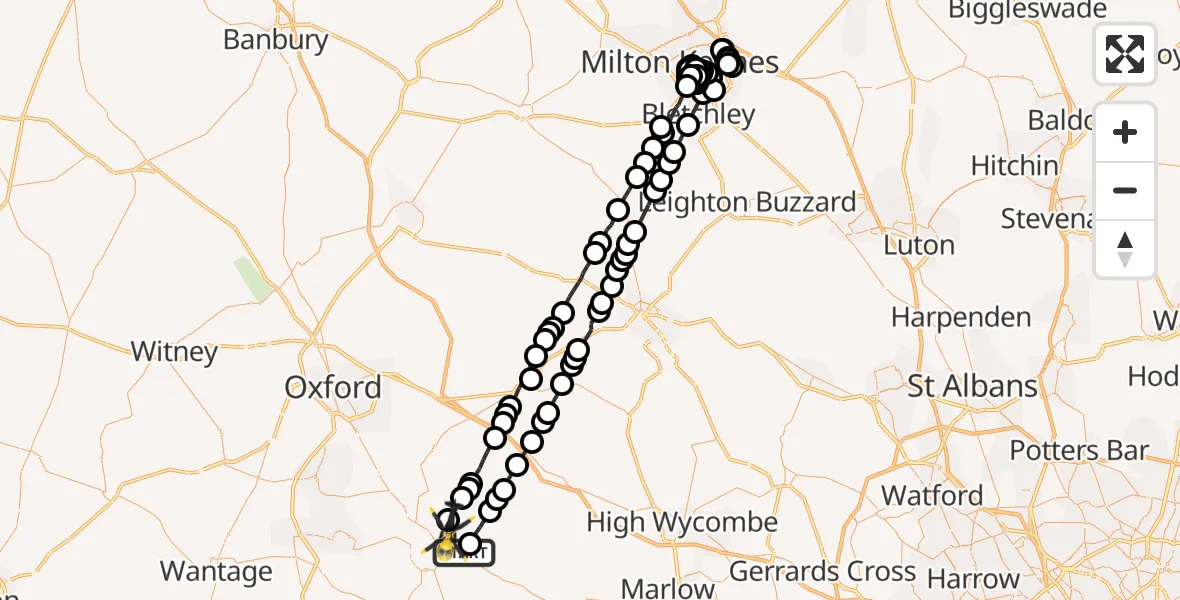 Flight route Police Helicopter Benson - Benson, 20 May 2026, 17:57
