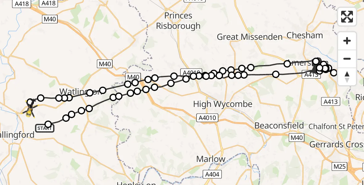 Flight route Police Helicopter Benson - Benson, 20 May 2026, 20:27