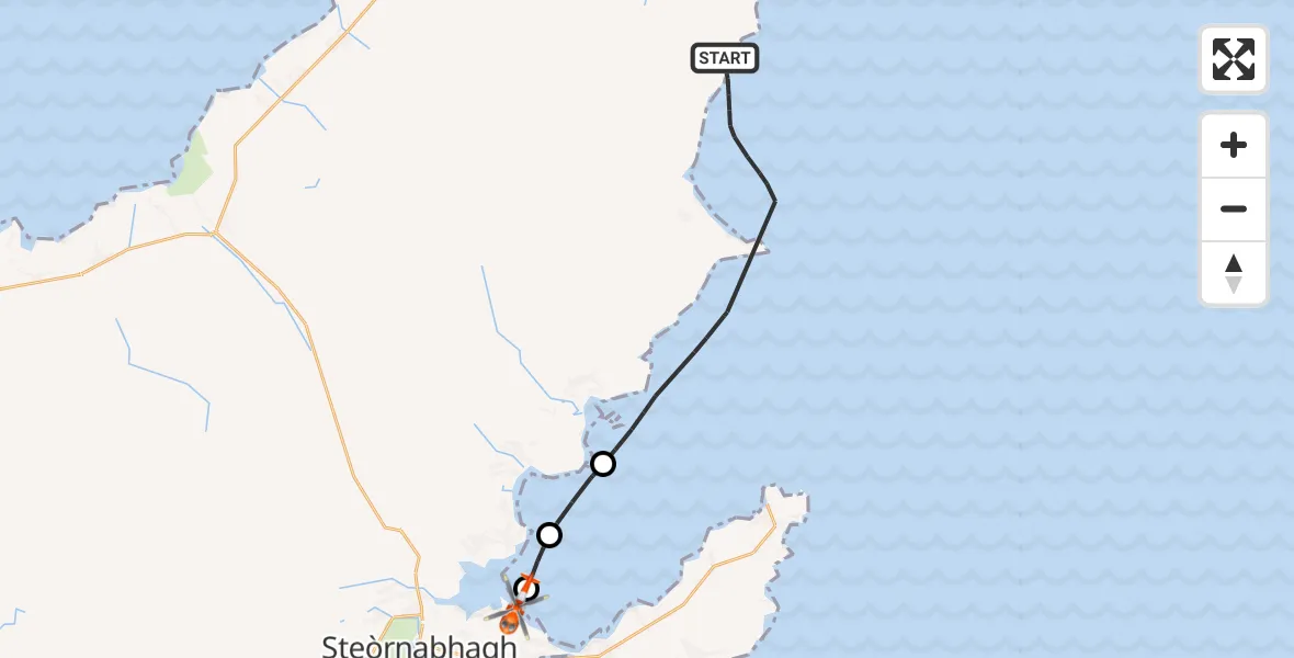 Flight route Coastguard Helicopter Inner Seas - Mealabost, 20 May 2026, 22:06