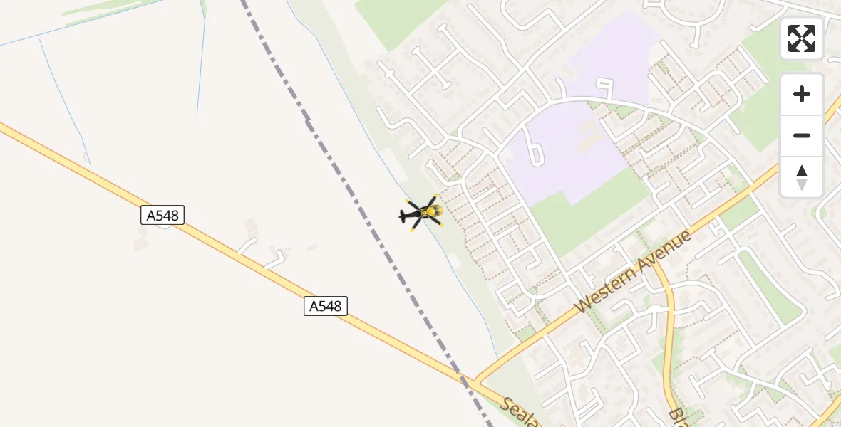 Flight route Police Helicopter Chester - Chester, 21 May 2026, 02:29