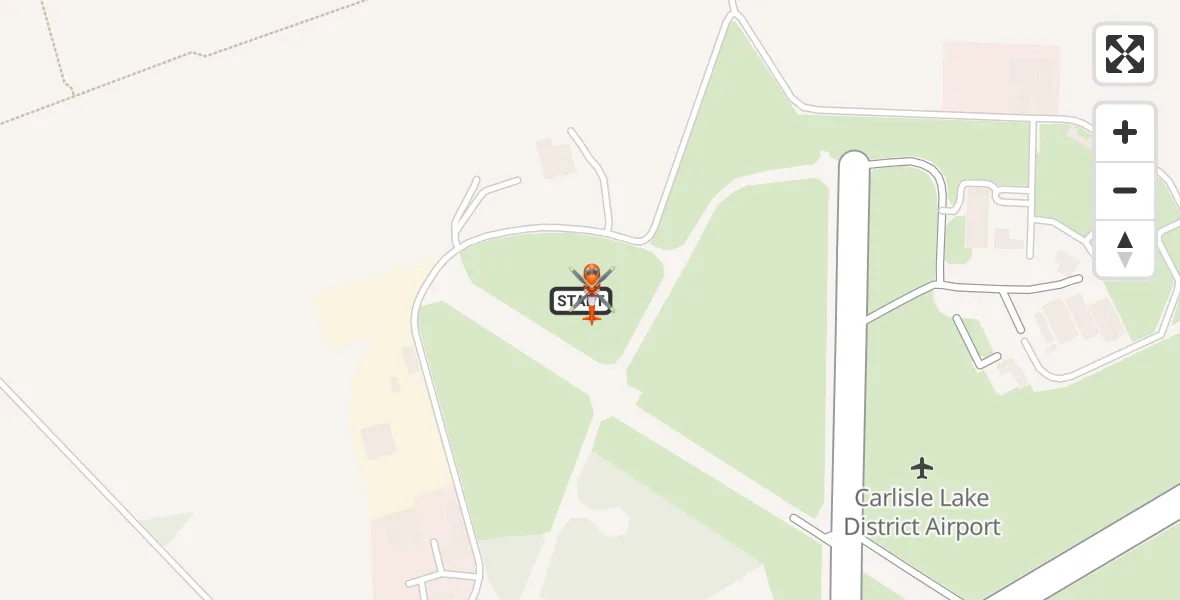Flight route Coastguard Helicopter Carlisle Lake District Airport - Carlisle Lake District Airport, 21 May 2026, 09:35