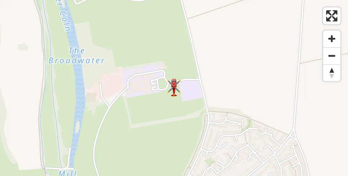 Flight route Air Ambulance Helicopter Quenington - Quenington, 21 May 2026, 14:57