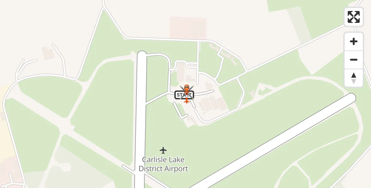 Flight route Coastguard Helicopter Carlisle Lake District Airport - Carlisle Lake District Airport, 21 May 2026, 16:17