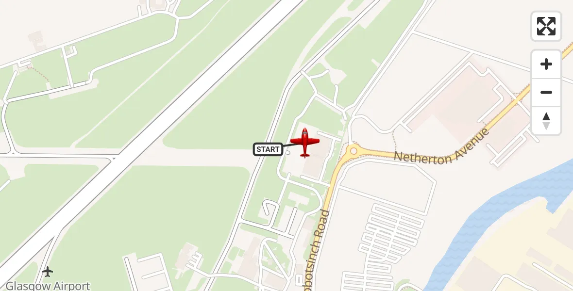 Flight route Air Ambulance Aircraft Glasgow Airport - Glasgow Airport, 21 May 2026, 16:50