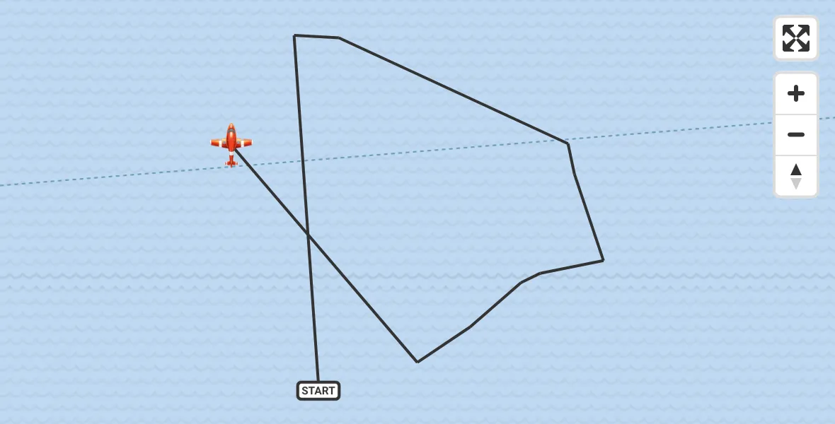 Flight route Coastguard Drone English Channel - English Channel, 22 May 2026, 09:08
