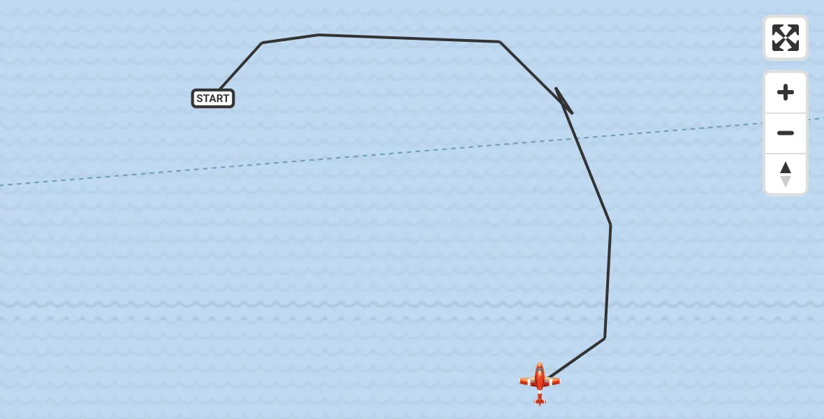 Flight route Coastguard Drone English Channel - English Channel, 22 May 2026, 09:24