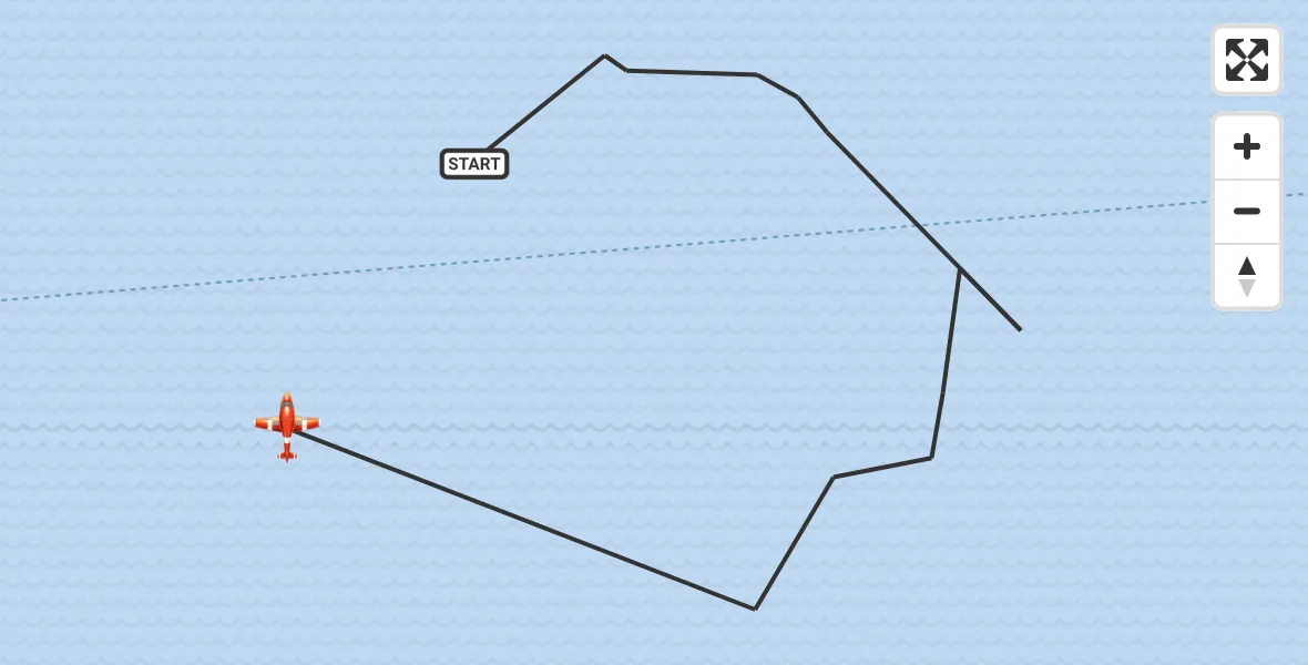 Flight route Coastguard Drone English Channel - English Channel, 22 May 2026, 09:39