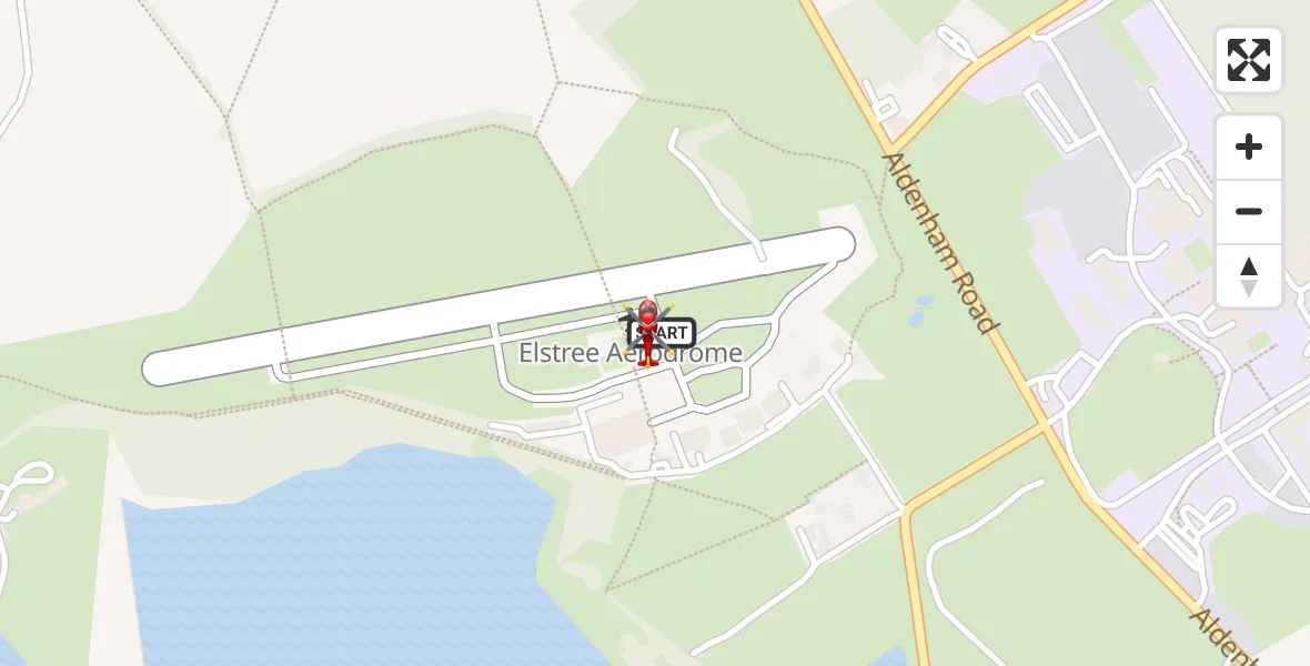 Flight route Air Ambulance Helicopter Elstree Airfield - Elstree Airfield, 22 May 2026, 11:08