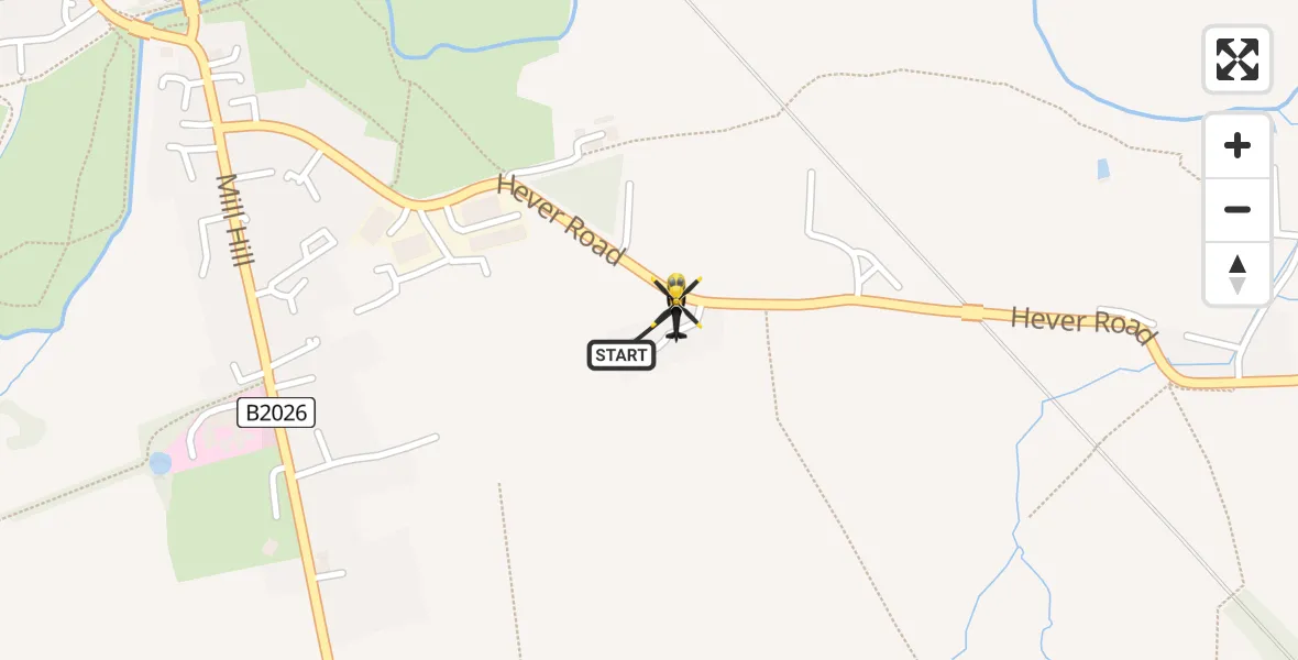 Flight route Police Helicopter Edenbridge - Edenbridge, 22 May 2026, 12:10