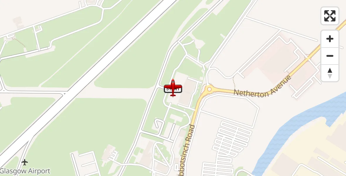 Flight route Air Ambulance Aircraft Glasgow Airport - Glasgow Airport, 22 May 2026, 17:09