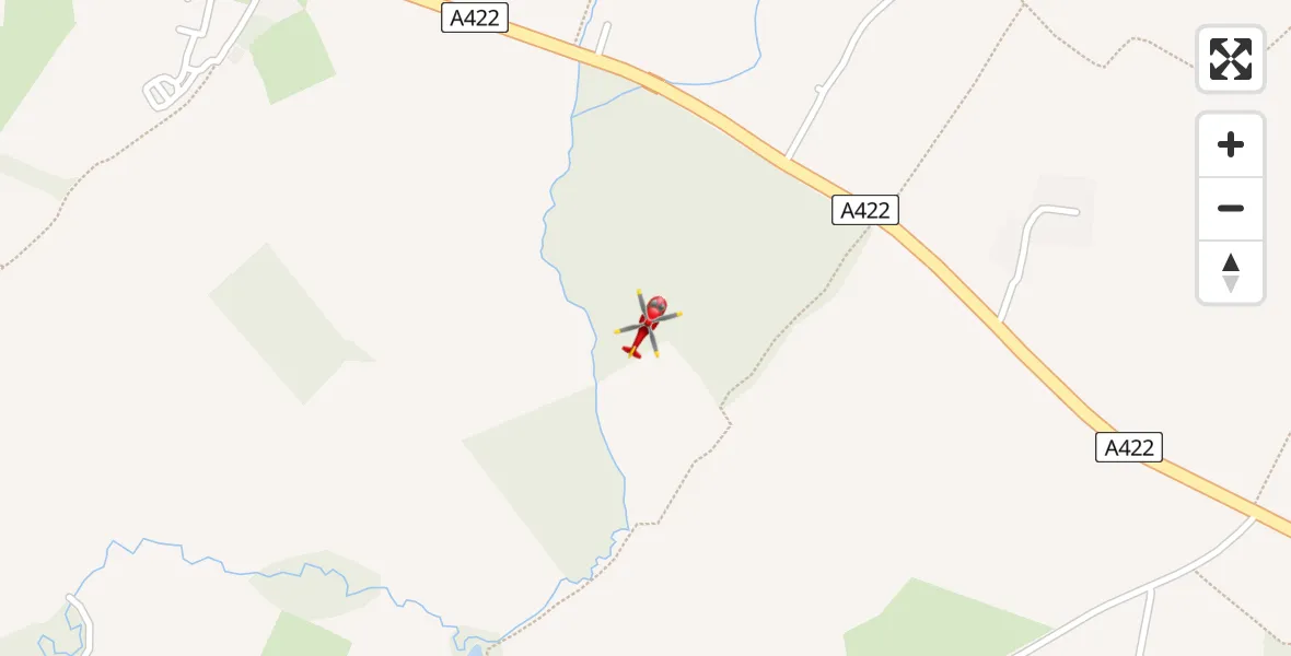 Flight route Air Ambulance Helicopter Inkberrow - Inkberrow, 22 May 2026, 17:54