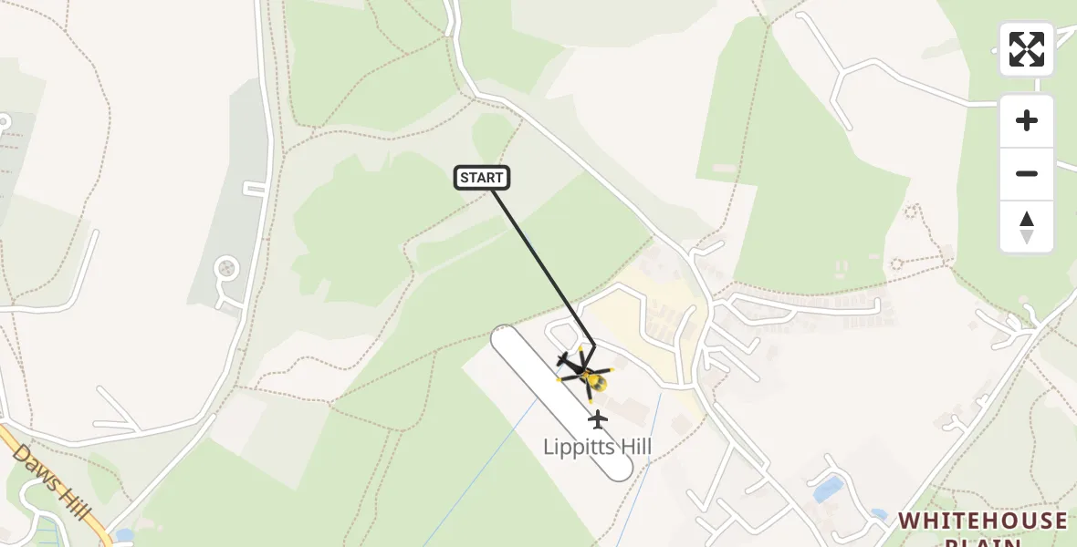 Flight route Police Helicopter Metropolitan Police Air Support Unit Lippitts Hill - Metropolitan Police Air Support Unit Lippitts Hill, 22 May 2026, 21:21