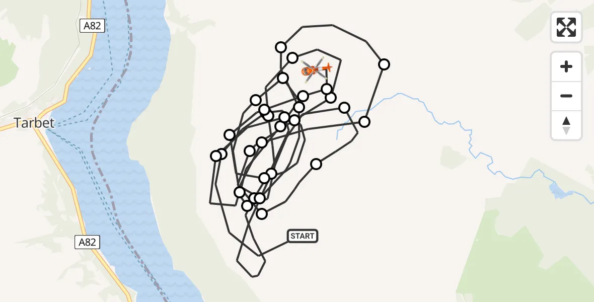 Flight route Coastguard Helicopter Stirling - Stirling, 23 May 2026, 11:50