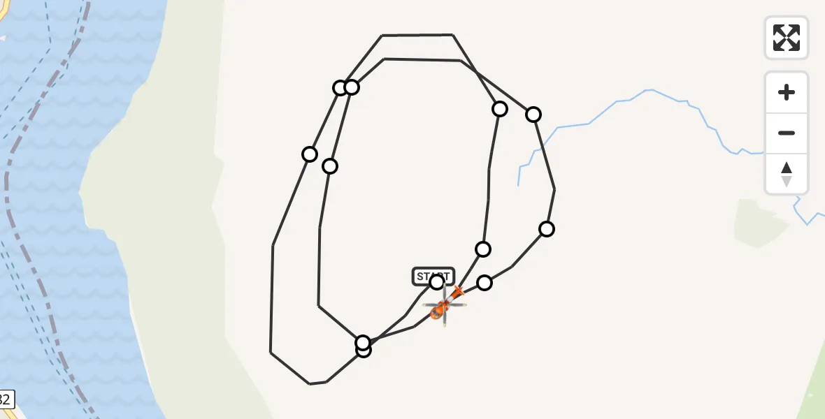 Flight route Coastguard Helicopter Stirling - Bealach Buidhe, 23 May 2026, 12:18