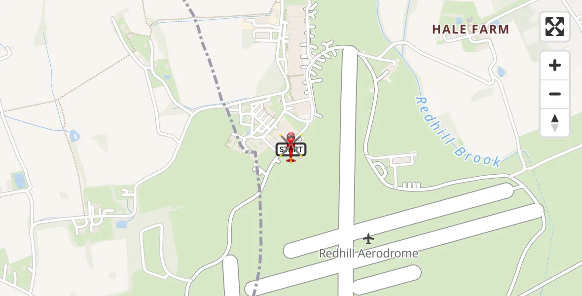 Flight route Air Ambulance Helicopter Redhill Aerodrome - Redhill Aerodrome, 23 May 2026, 12:41