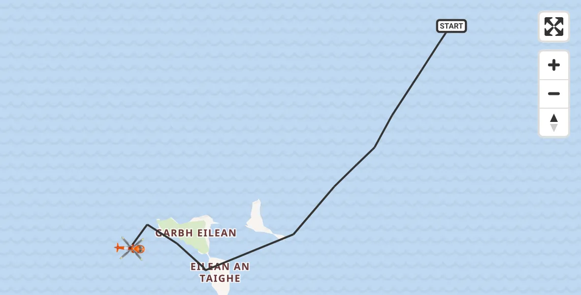 Flight route Coastguard Helicopter Inner Seas - Inner Seas, 23 May 2026, 14:35