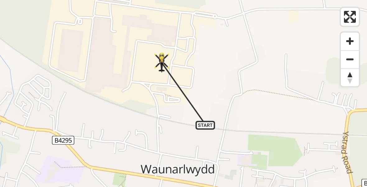 Flight route Police Helicopter Waunarlwydd - Waunarlwydd, 23 May 2026, 15:06