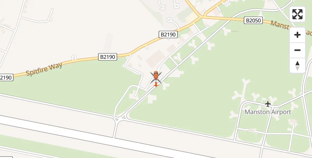 Flight route Coastguard Helicopter Manston Airport - Manston Airport, 23 May 2026, 15:45
