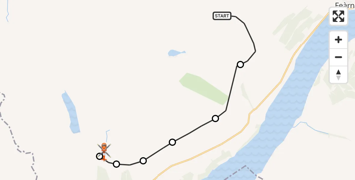 Flight route Coastguard Helicopter Perth and Kinross - Morenish, 23 May 2026, 19:31