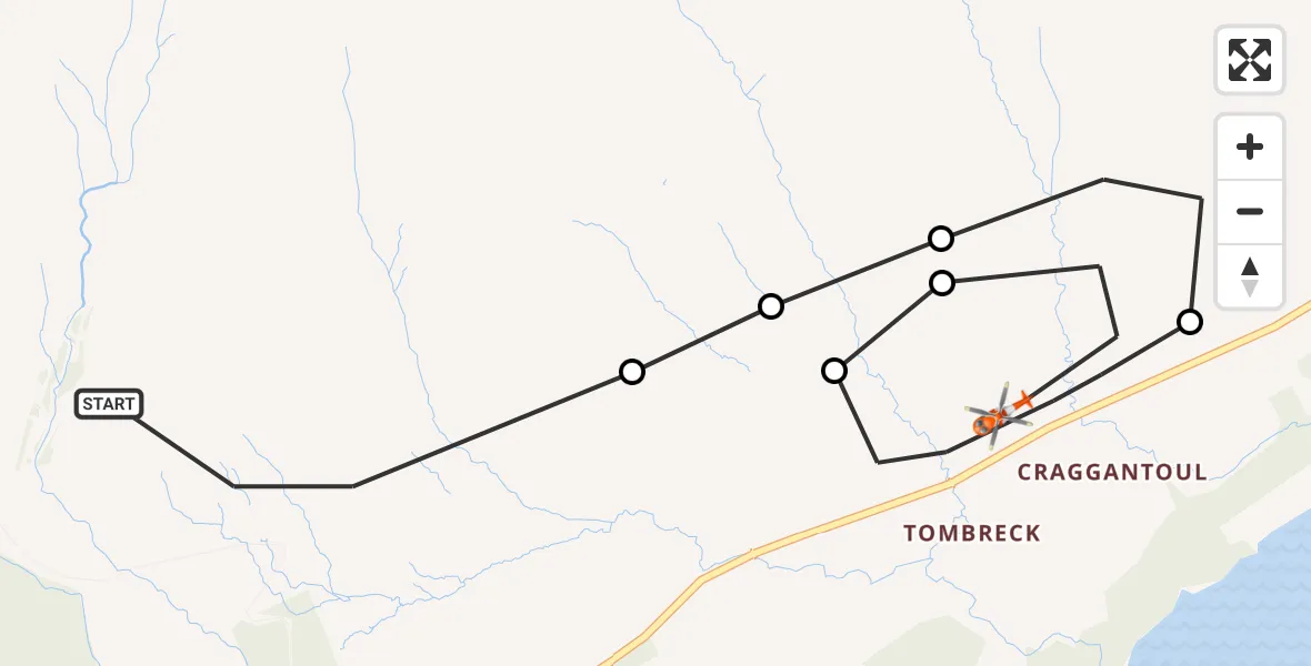 Flight route Coastguard Helicopter Perth and Kinross - Lawers, 23 May 2026, 19:40